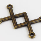 28mm Antique Brass Tierracast Pewter Criss-Cross Link #CKE452-General Bead