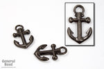 20mm x 12mm Black TierraCast Pewter Anchor Charm #CK007