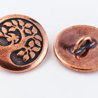 17mm Antique Copper TierraCast Bird in a Tree Button (15 Pcs) #CK642-General Bead