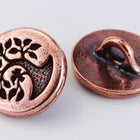 12mm Antique Copper TierraCast Bird in a Tree Button (20 Pcs) #CK647-General Bead