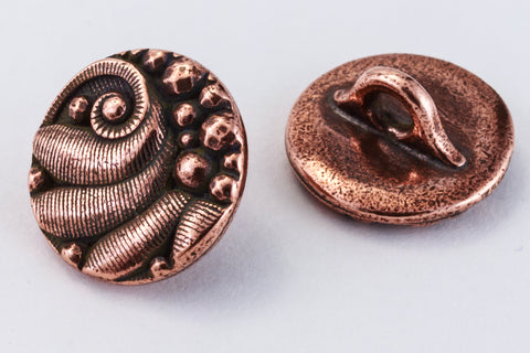 13mm Antique Copper TierraCast Czech Round Button (20 Pcs) #CK650-General Bead