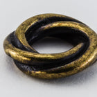 8mm Antique Brass Tierracast Twisted Spacer Bead (35 Pieces) #CKE265-General Bead