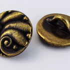 13mm Antique Brass TierraCast Czech Round Button (20 Pcs) #CK650-General Bead