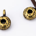 8mm Antique Brass TierraCast Hammered Spacer Bail (20 Pcs) #CK730-General Bead