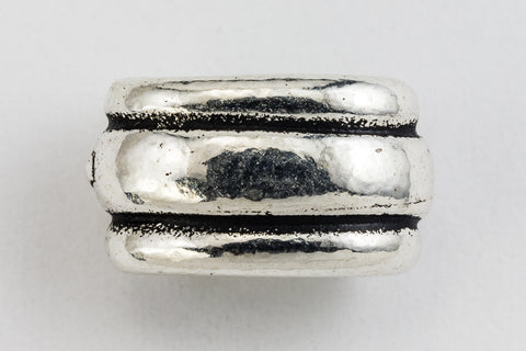 4mm x 2mm Antique Silver TierraCast Deco Barrel #CK720