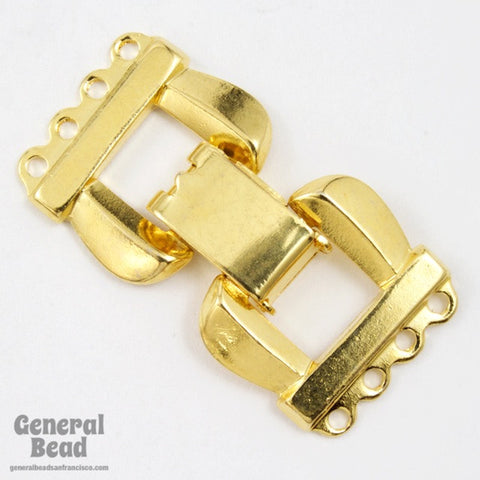 34mm Gold Tone Fold-Over Clasp Set #CLA082-General Bead