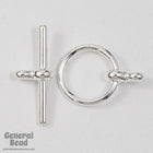 11mm Silver Simple Toggle Clasp #CLB031-General Bead