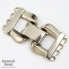 34mm Silver Tone Fold-Over Clasp Set #CLB082-General Bead