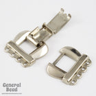 34mm Silver Tone Fold-Over Clasp Set #CLB082-General Bead