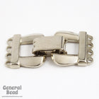 34mm Silver Tone Fold-Over Clasp Set #CLB082-General Bead