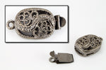 17mm x 10mm Gunmetal Filigree Box Clasp #CLC162-General Bead