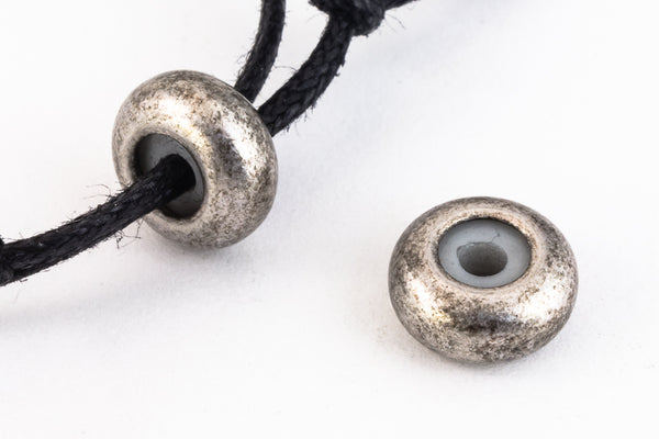 8mm x 4mm Antique Silver String On Clasp CLG211 General Bead