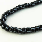 9/0 Stripe White on Black Czech Seed Bead (1/2 Kilo) Preciosa #23300