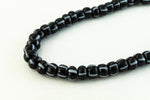 9/0 Stripe White on Black Czech Seed Bead (1/2 Kilo) Preciosa #23300