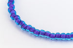 8/0 Purple Lined Aqua Czech Seed Bead (1/2 Kilo) #BL003