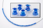 11/0 Sea Blue Lined Crystal Czech Seed Bead (1/2 Kilo) Preciosa #38638
