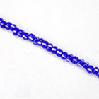 12/0 Stripe White on Blue Czech Seed Bead (1/4 Kilo) Preciosa #33030