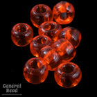 6/0 Transparent Orange Seed Bead (20 Gm, 1/2 Kilo) #CSB126-General Bead