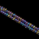 8/0 Black Lined Crystal AB Czech Seed Bead (1/2 Kilo) #BL649