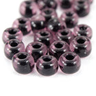 8/0 Jet Lined Amethyst Czech Seed Bead (1/2 Kilo) #BL867