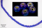 6/0 Silver Lined Sapphire AB Seed Bead (20 Gm, 1/2 Kilo) #CSB154-General Bead