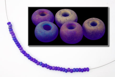 8/0 Matte Cobalt AB Czech Seed Bead (1/2 Kilo) #BL625