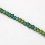 8/0 Matte Emerald AB Czech Seed Bead (1/2 Kilo) #BL439