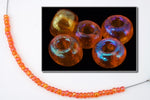 10/0 Transparent Orange Iris Czech Seed Bead (1/2 Kilo) #BL078