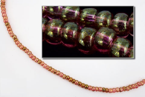 8/0 Gold Luster Rose Czech Seed Bead (1/2 Kilo) #BL1066