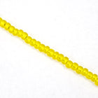 11/0 Matte Silver Lined Yellow Czech Seed Bead (1/2 Kilo) #BL039M