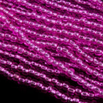 6/0 Silver Lined Dyed Hot Pink Czech Seed Bead (20 Gm, 1/2 Kilo) #CSB364