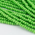 11/0 Opaque Leaf Green Czech Seed Bead (10 Gm, Hank, 1/2 Kilo) #CSG008-General Bead