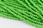 11/0 Opaque Leaf Green Czech Seed Bead (10 Gm, Hank, 1/2 Kilo) #CSG008-General Bead