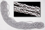 10/0 Opaque White/Black Stripe Czech Seed Bead (1/2 Kilo) Preciosa #03590
