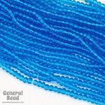 11/0 Transparent Aqua Czech Seed Bead (10 Gm, Hank, 1/2 Kilo) #CSG094-General Bead