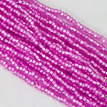 6/0 Silver Lined Dyed Fuchsia Seed Bead (1/2 Kilo) #CSB337