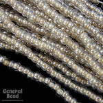11/0 Beige Lined Crystal Czech Seed Bead (10 Gm, Hank, 1/2 Kilo) #CSG157-General Bead