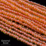 11/0 Orange Lined Crystal Czech Seed Bead (10 Gm, Hank, 1/2 Kilo) #CSG192-General Bead
