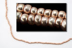 11/0 Metallic Light Rose Gold Czech Seed Bead (10 Gm, Hank, 1/2 Kilo) #CSG198-General Bead
