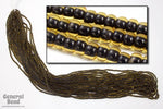 11/0 Black Lined Light Topaz Czech Seed Bead (10 Gm, Hank, 1/2 Kilo) #CSG208-General Bead