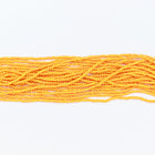 8/0 Opaque Yellow/Red Stripe Czech Seed Bead (1/2 Kilo) Preciosa #83970