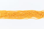 8/0 Opaque Yellow/Red Stripe Czech Seed Bead (1/2 Kilo) Preciosa #83970