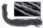 6/0 Matte Transparent Black Diamond AB Czech Seed Bead (20 Gm, 1/2 Kilo) #CSB358