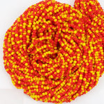 10/0 Opaque Red/Yellow Czech Seed Bead (1/2 Kilo) #BL528