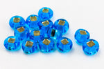 6/0 Silver Lined Aqua Czech Seed Bead (1/2 Kilo) Preciosa #67150