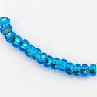 6/0 Silver Lined Aqua Czech Seed Bead (1/2 Kilo) Preciosa #67150