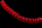 11/0 Transparent Red Czech Seed Bead (10 Gm, Hank, 1/2 Kilo) #CSG341-General Bead
