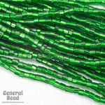 10/0 Silver Lined Green 2 Cut Czech Seed Bead (Hank) #CSM010-General Bead