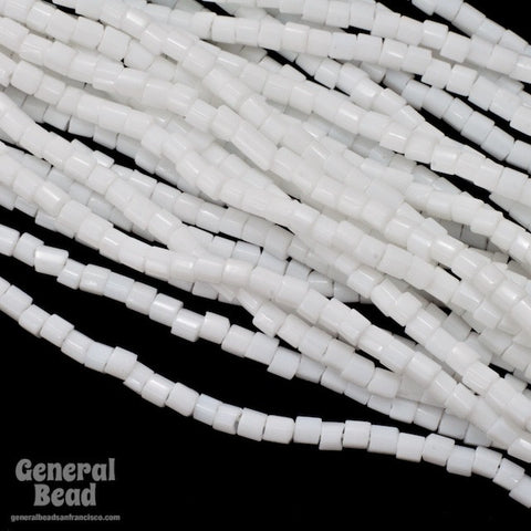 11/0 Opaque White 2 Cut Czech Seed Bead (10 Gm, Hank, 1/2 Kilo) #CSN001-General Bead