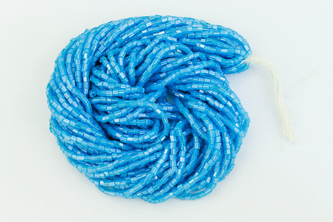 11/0 Satin Aqua 2 Cut Czech Seed Bead (10 Gm, Hank, 1/2 Kilo) #CSN076-General Bead